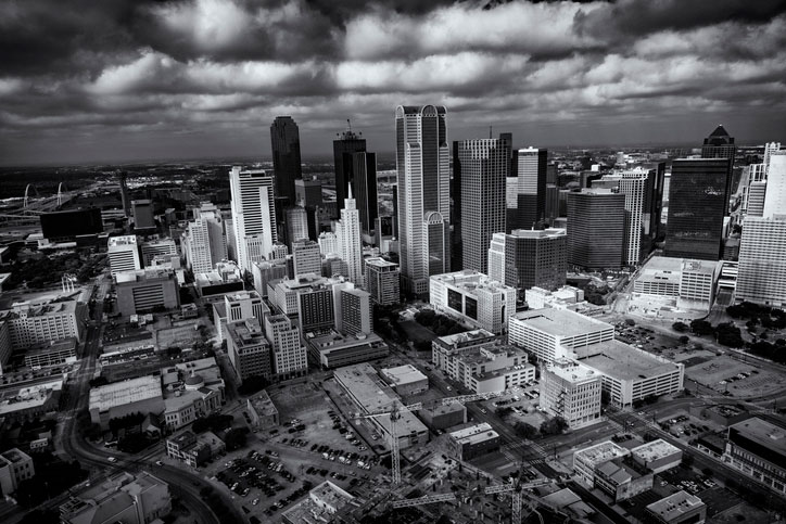 dark dallas skyline