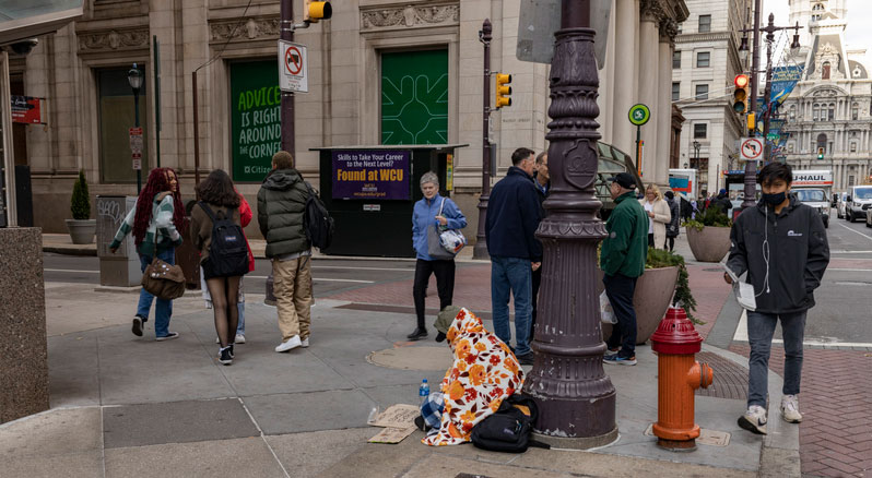 homeless in the streets of pennsylvania