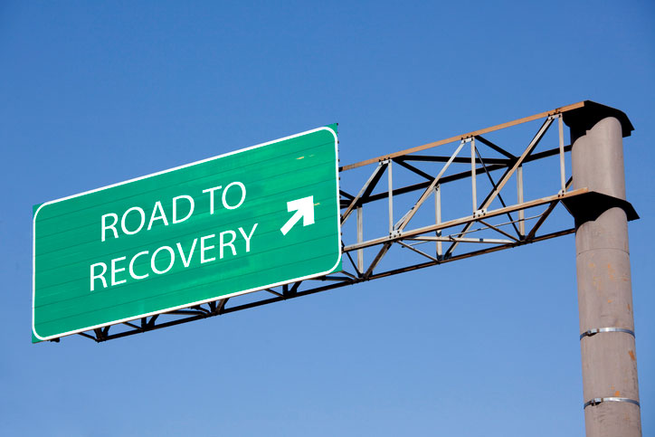 road to recovery highway sign
