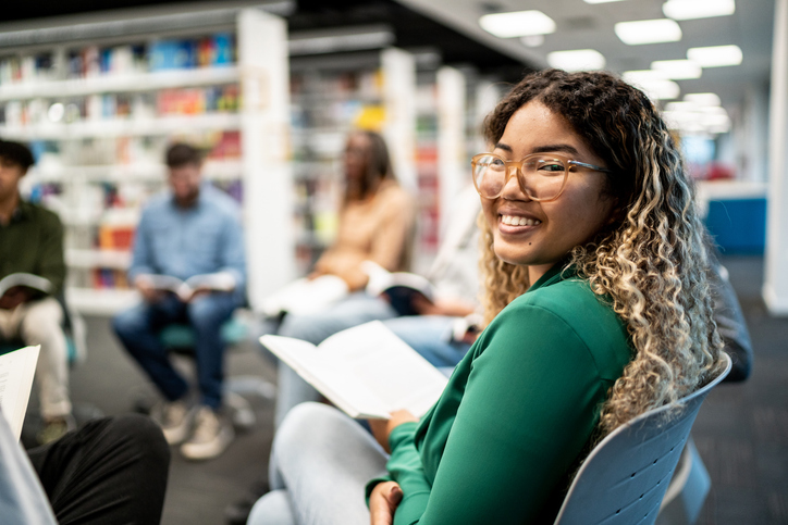 University student woman studying substance abuse counseling