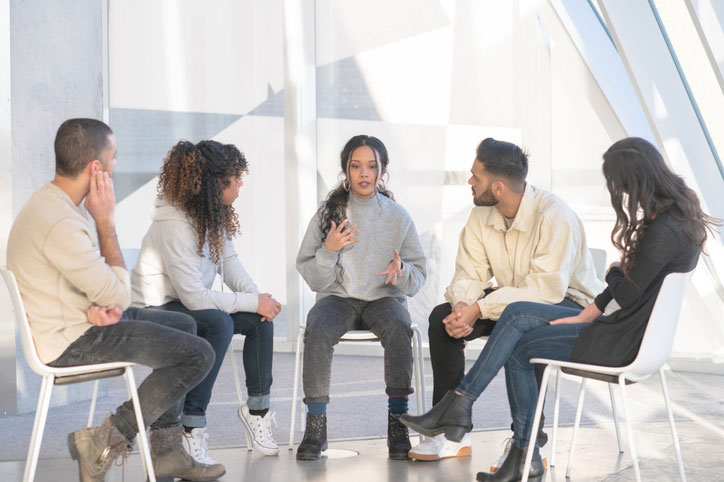 group in discussion