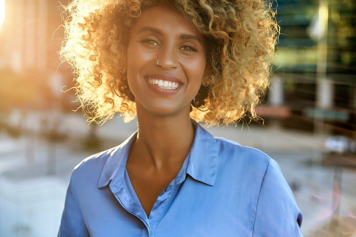 beautiful and happy woman