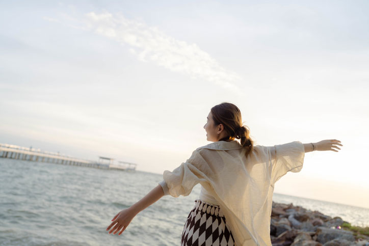 dancing on the beach