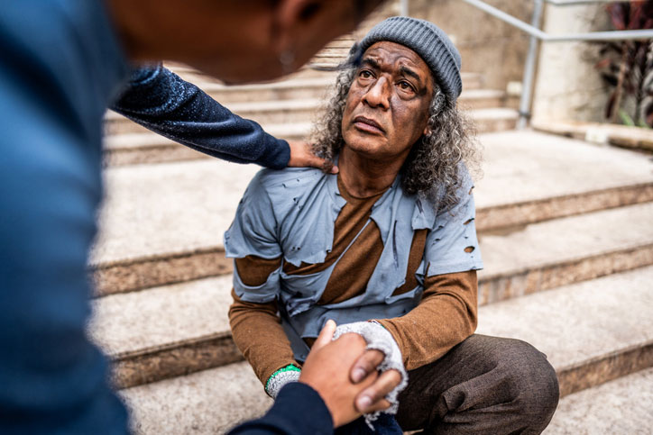 talking with the homeless