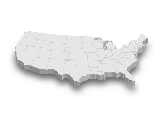 blank us map