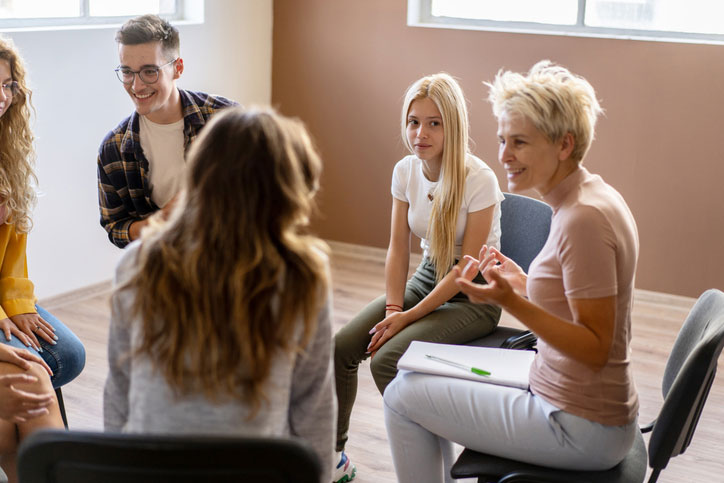 group session of wisconsin residents