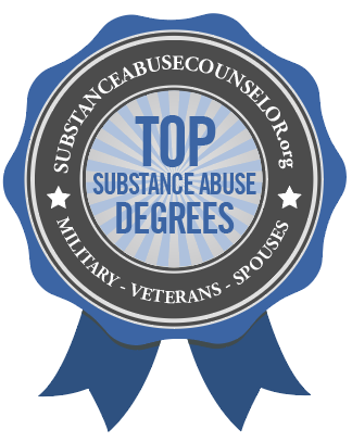 - SubstanceAbuseCounselor.org Military-friendly substance abuse counseling degrees badge recognizing top veteran support programs